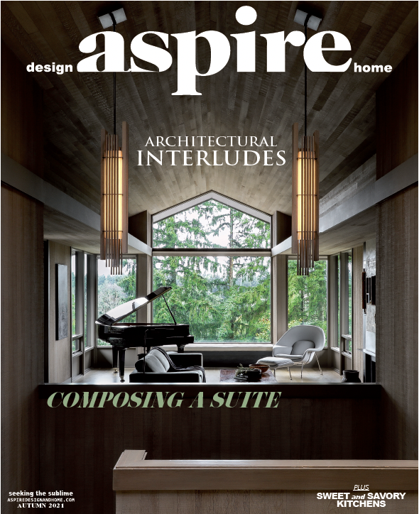 Aspire Magazine Cover featuring Edited Expression Interior Design project by Soucie Horner